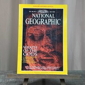 Vtg National Geographic Magazine July 2000 Wrath Of The Gods Vol 198 No 1